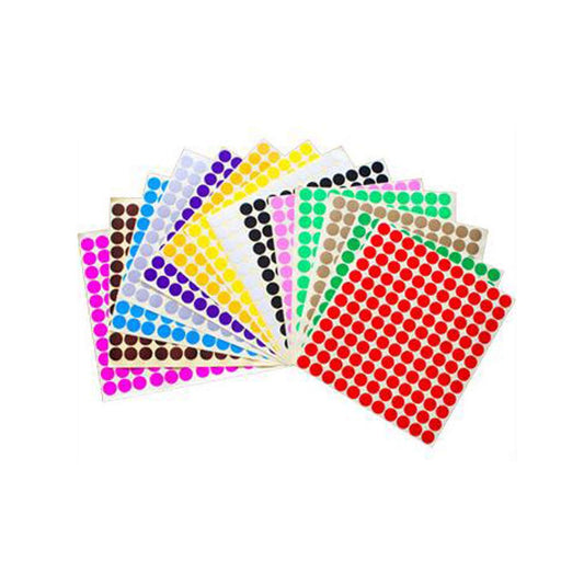 Lasenersm 14 Sheets (1848 Pcs) Essential Oil Bottle Cap Labels Stickers - Assorted Color, 13mm Round, Blank, Printable & Handwritten, Waterproof & Oilproof