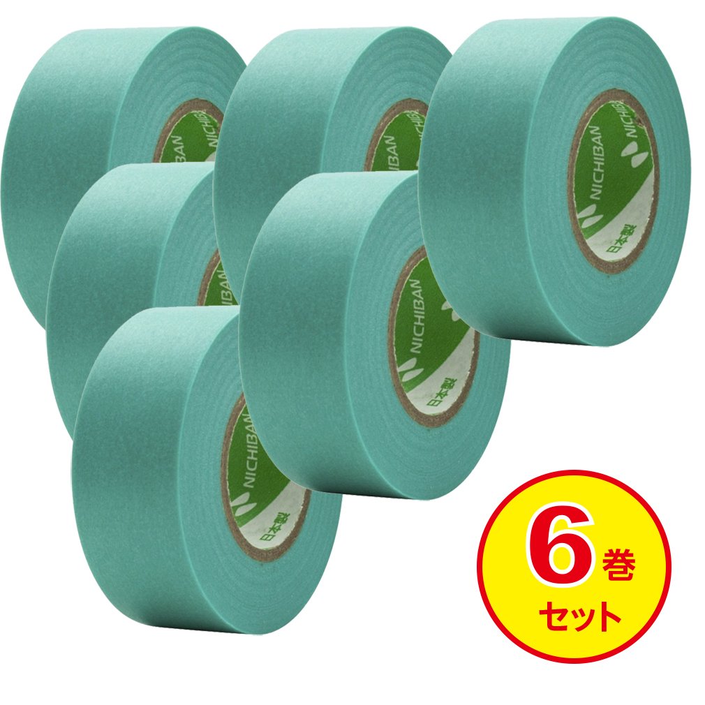 Nichiban 222H-20 Masking Tape, 6 Rolls, 0.8 inches (20 mm) x 6.1 ft (18 m)