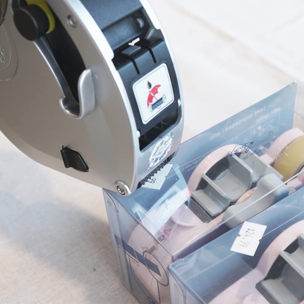 Motex Genuine MX-5500NEW 1 Line 8 Digits Price Tag Gun Kit - Includes 10,000 Blank Labels (White + Red + Yellow + Green) and 1 Pre-Loaded Inker with 1 Ink Refill Red Kit - 3 Red + 3 Yellow + 3 Green Rolls