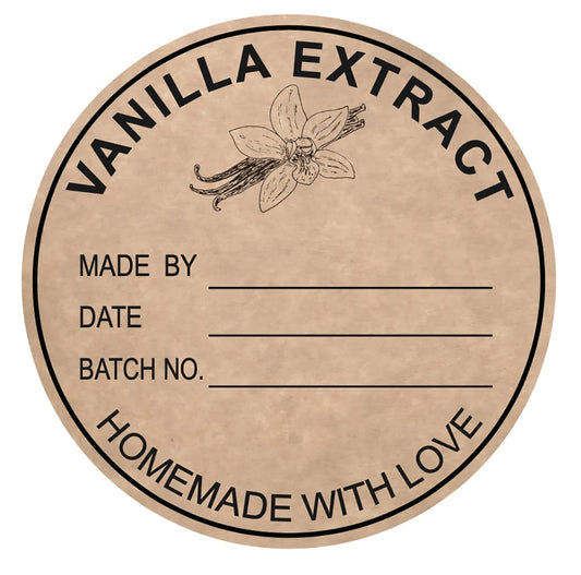 2 Inch 300 PCS Vanilla Extract Labels for Homemade Bottles, Kitchen Pantry, Jar - Stickers for Handcrafted Vanilla