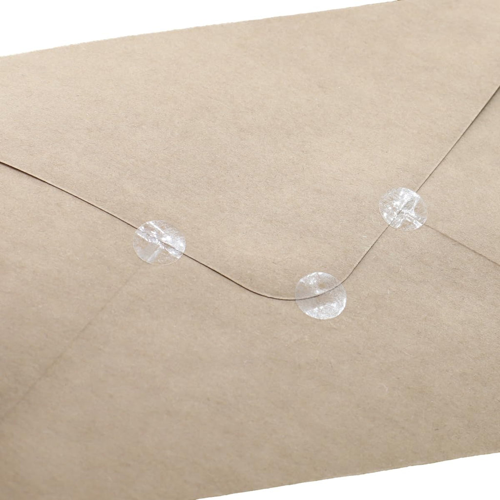 Ultra Clear Retail Wafer Seals for Mailing Packaging .5 Inch Round Circle Dots 1,000 Adhesive Stickers