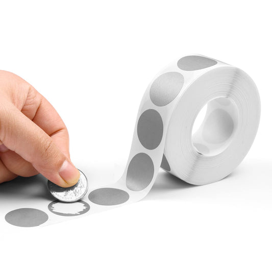 Scratch Off Sticker 1inch Round Silver 1000PCS /Roll Scratch Off Label