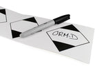 ChromaLabel 4x4 inch ORM-D ground shipping labels on a roll, industrial labels for safe parcel identification and handling.