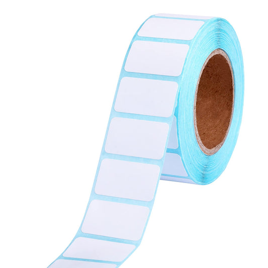 1 Roll / 1000pcs 1 x 0.6inch White Rectangle Stickers Labels, Self-Adhesive Writable Container Sticker Blank Removable Labels for Containers Storage Bins Jars Bottles and Office Supplies