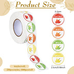 FINGERINSPIRE 1000 Pcs 4 Level Hot Spicy Stickers Round 1inch Self Adhesive Labels Paper Spicy Indicator Stickers for Restaurant Grocery Store, Pepper Warning for Chili Lovers