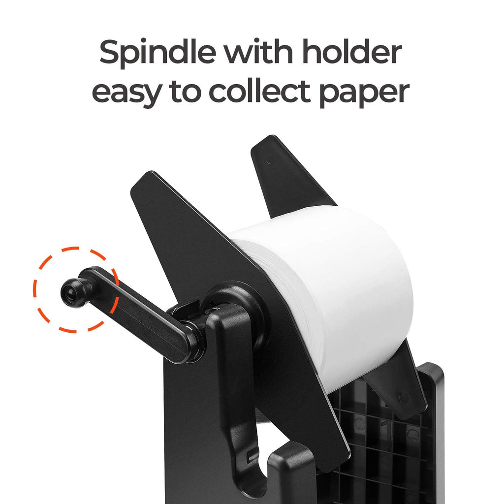 MUNBYN External Rolls Label Holder, 2 in 1 Fan-Fold Stack Paper Holder for Desktop Thermal Label Printer (Pack of 2) Large (Pack of 2)