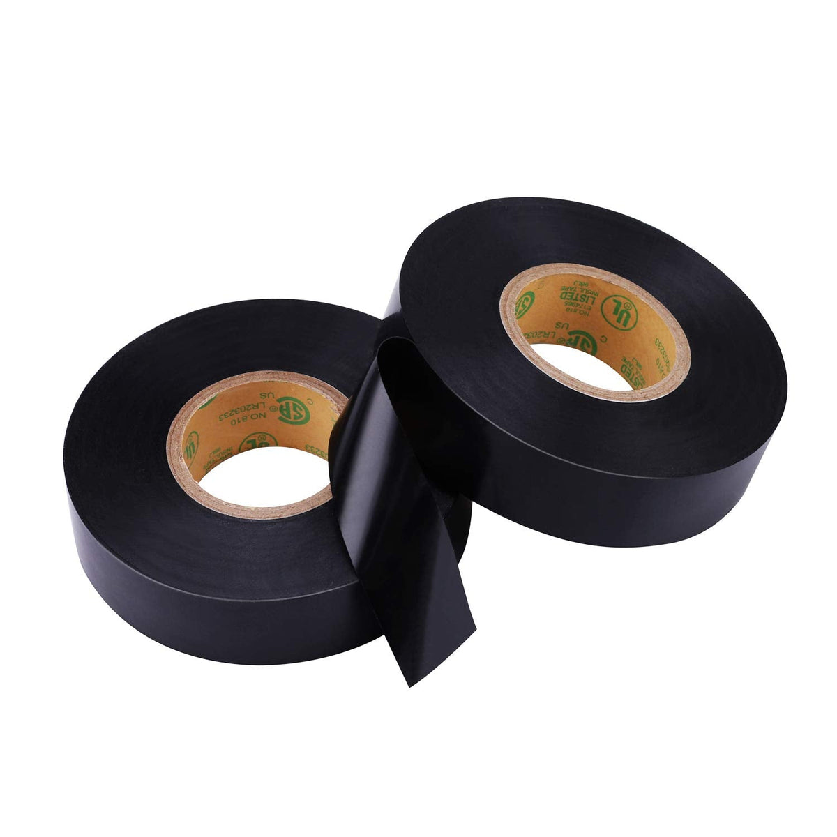 Lichamp 10-Pack Black Electrical Tape Waterproof, 3/4 in x 66ft, Industrial Grade UL/CSA Listed High Temp Electrical Tape Electric Super Vinyl 3/4 inch
