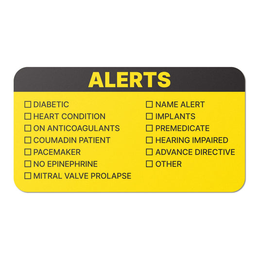 File Folder Chart Labels (3.25 x 1.75 inch, Yellow - 300 Labels) Customizable MAP3400 Labels, Medical Alert Stickers for Medical File, Patient Chart, Physicians, Dentists, Veterinarians or Accountants