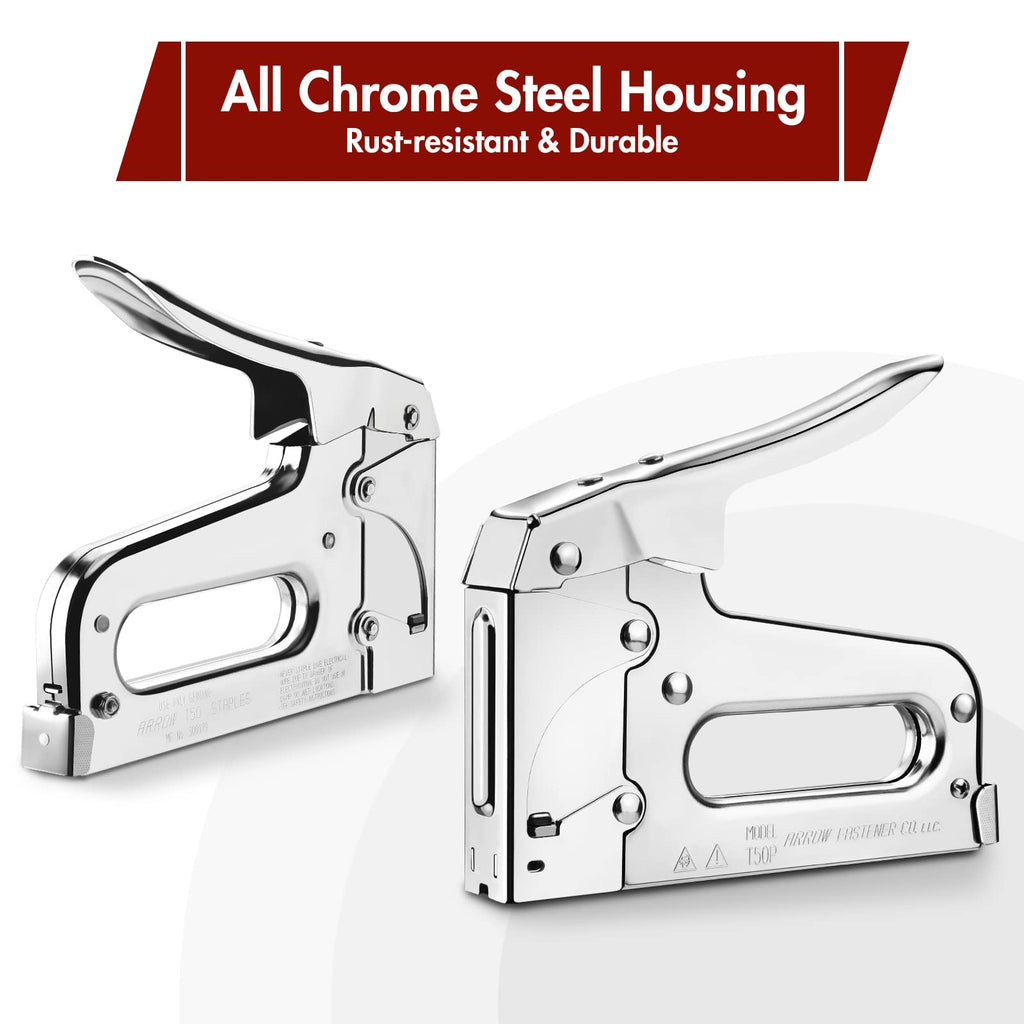 Arrow T50 Heavy-Duty Staple Gun, Manual Stapler (1-Pack)