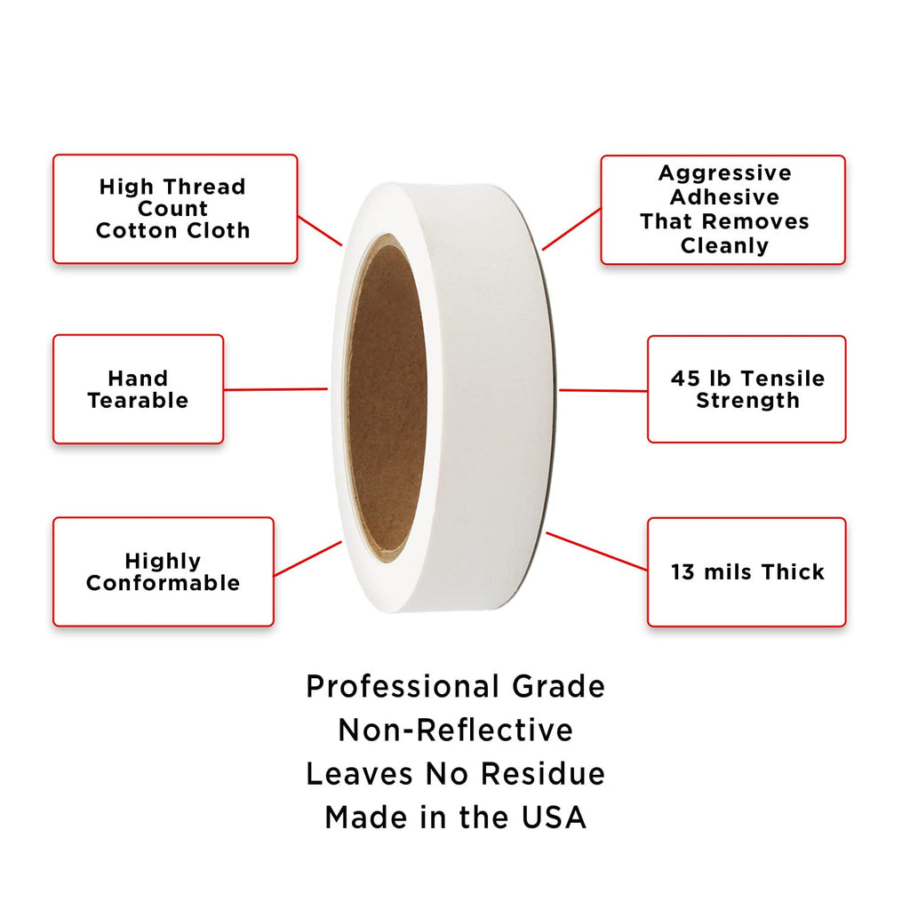 ChromaLabel 1-inch white color code labeling tape in transparent, 6-roll pack, each 500 inches long for organization and marking.
