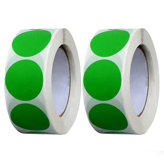 Dot Stickers Color Circle Sticker: 1Inch Circle Stickers 1000pcs Self-Adhesive Color Coding Labels 2Roll Round Labeling Stickers for Office Classroom Yard Garage Sale Price (Green) Green