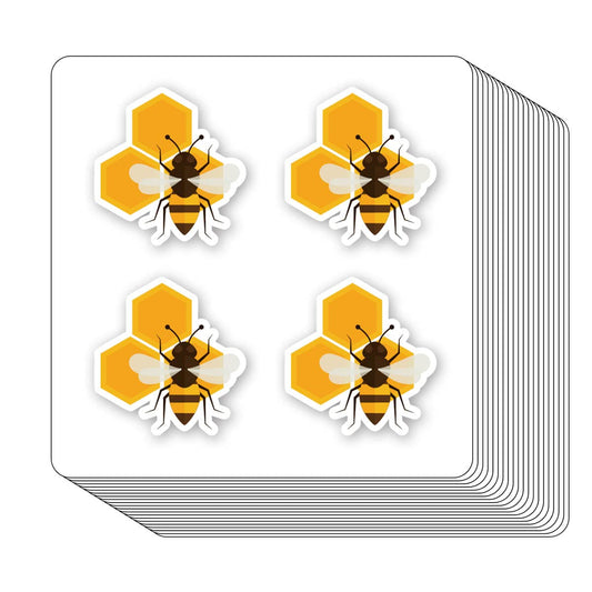 Honey Bee Stickers, 1 Inch Scrapbooking Arts Calendar Kids Crafting Labels 80-Pack