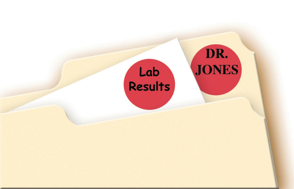 Avery Print/Write Self-Adhesive Removable Labels, 0.75 Inch Diameter, Red, 1008 per Pack (5466) 1,008 labels