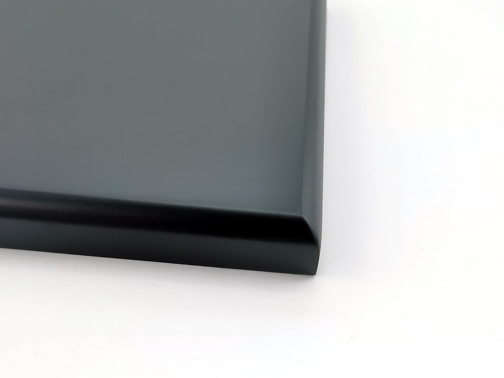 MDF Wooden Display Base Plaque, 12" x 8", Bevel Edge, Art Display Stand, Sculpture Stand, Jewelry Display Stand black
