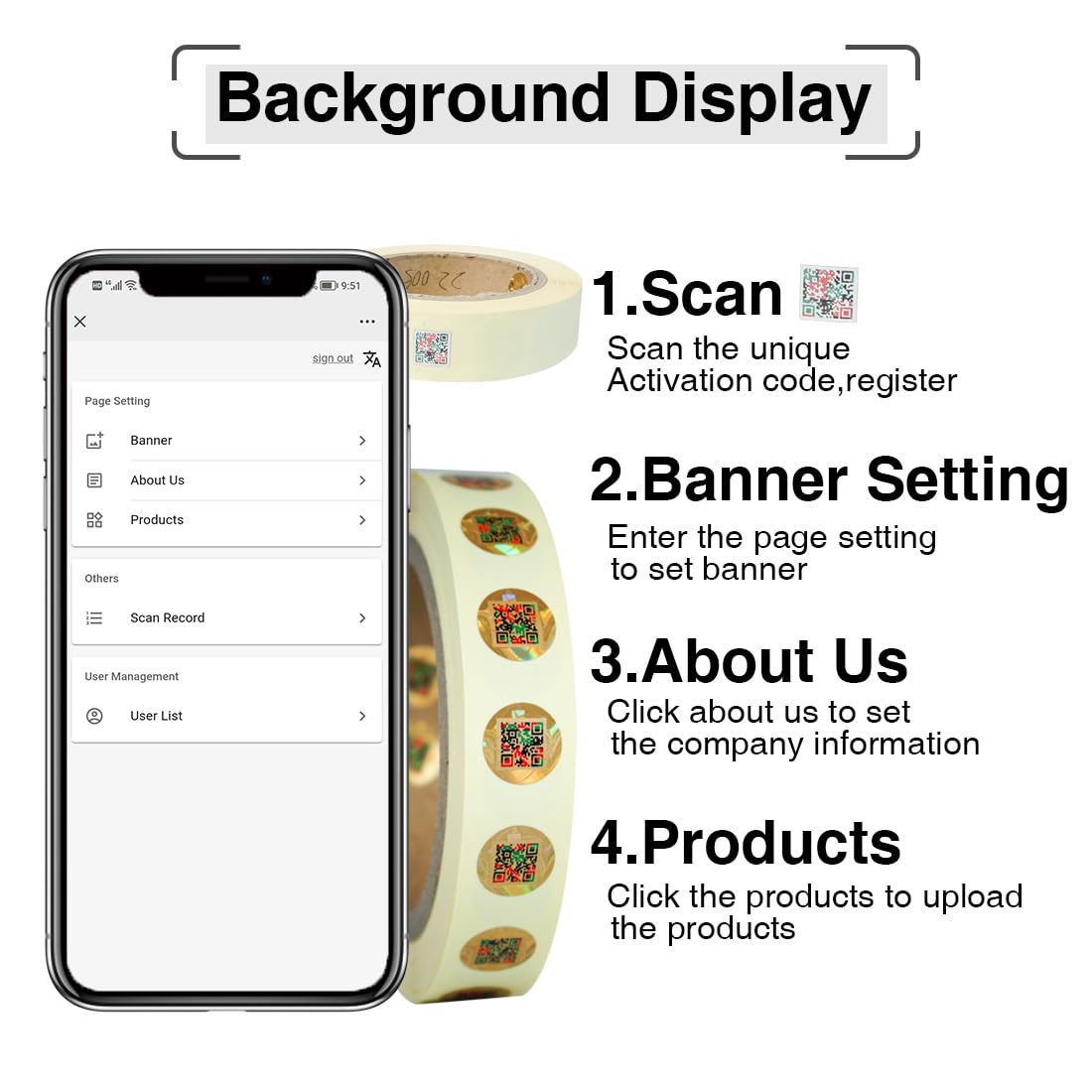 Holographic Anti-Counterfeit QR Code Labels 15 * 15mm Tamper Proof Original Genuine Security Tag Package Round Authentic Self-Adhesive Label QR Code Stickers (Silver) Silver