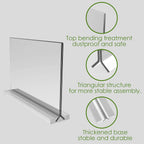 newnewshow Acrylic Sign Holder 7x5 Inch 6 Pack Horizontal T Shape Double-Sided Desktop Display Holder for Office, Shop, Party 7x5 6pack