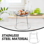 Hemoton Seafood Display Stand Stainless Steel Seafood Rack