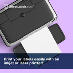6.5" x 4.5" Standard White Uncoated Labels, Laser or Inkjet Printable, 500 Labels 250 Sheets