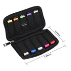 Vellgo USB flash drive case with soft material, 10 slots for thumb drives, portable storage organizer for electronic accessories