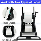 LENVII 2-in-1 Label Roll Holder with Rewinder,for Rolls and Fanfold Labels Label Holder Rewinder
