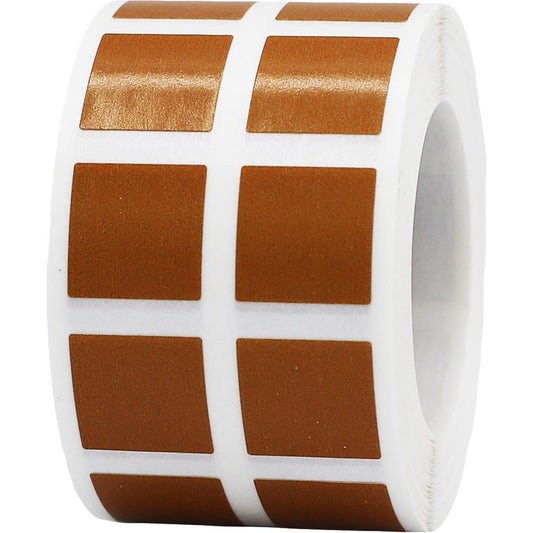 Tan 1/2" Inch Square Adhesive Labels 1,000 Color Coding Dot Stickers for Efficient Inventory Management, Crafting Projects, and Organizational Tasks in Offices, Schools, and Homes Tan