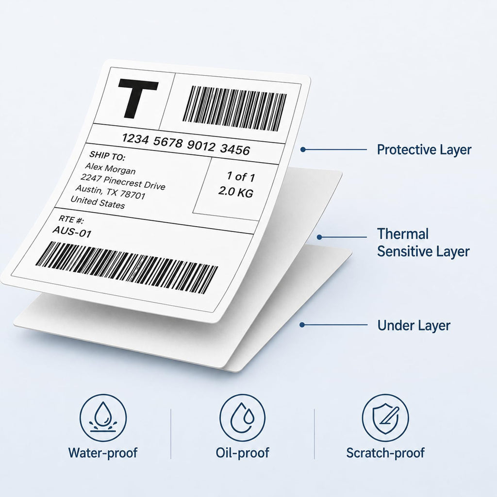 4x6 Direct Thermal Shipping Labels, Compatible with Thermal Printers, for Shipping, Mailing, Small Business (200) 200