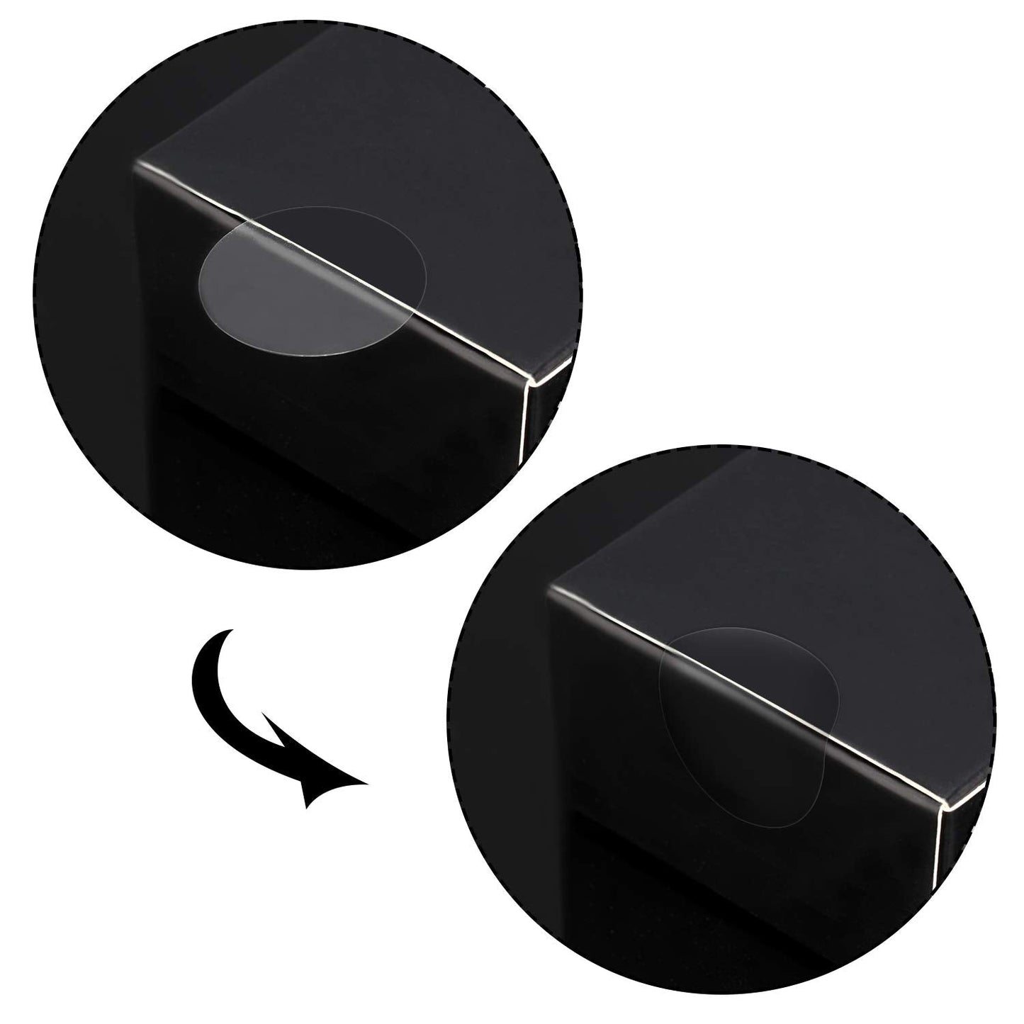 Chinco 1800 Pieces 1" Clear Circle Stickers Clear Seal Label Retail Package Round Seal Labels Adhesive Stickers Round, Transparent for School Envelopes, Box and Gift Packaging 1 Inch