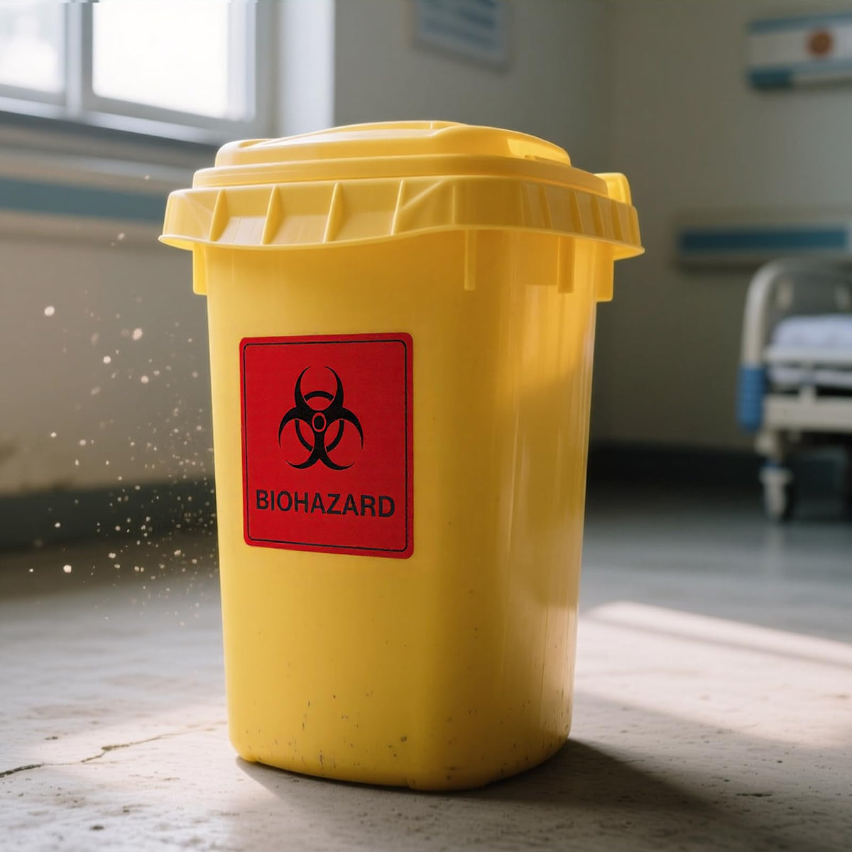 20 Pack Biohazard Warning Stickers 6" x 6" Large Red Self-Adhesive Biohazard Sign Waterproof & Tear-Resistant Safety Signs for Labs Medical Waste Hazardous Containers Facility Warning