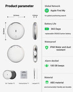 2026 Air Tracker Tags-2 Pack: [Apple MFi Certified] Smart Tracker Tag 2 Pack