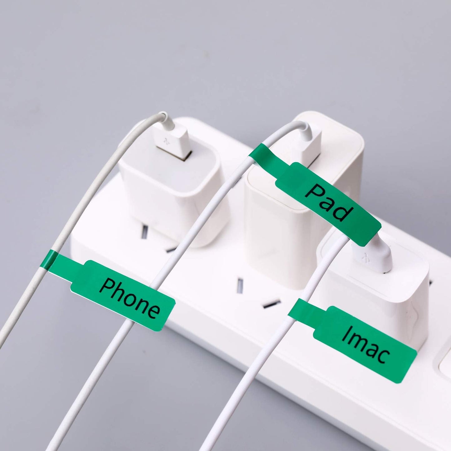 NIIMBOT Cable Label Maker Tape (0.49" x 4.29") Printer Sticker Paper with Self-Adhesive for D11/D110/D101/H1S Label Maker,1 Roll of 65 (Green) Green