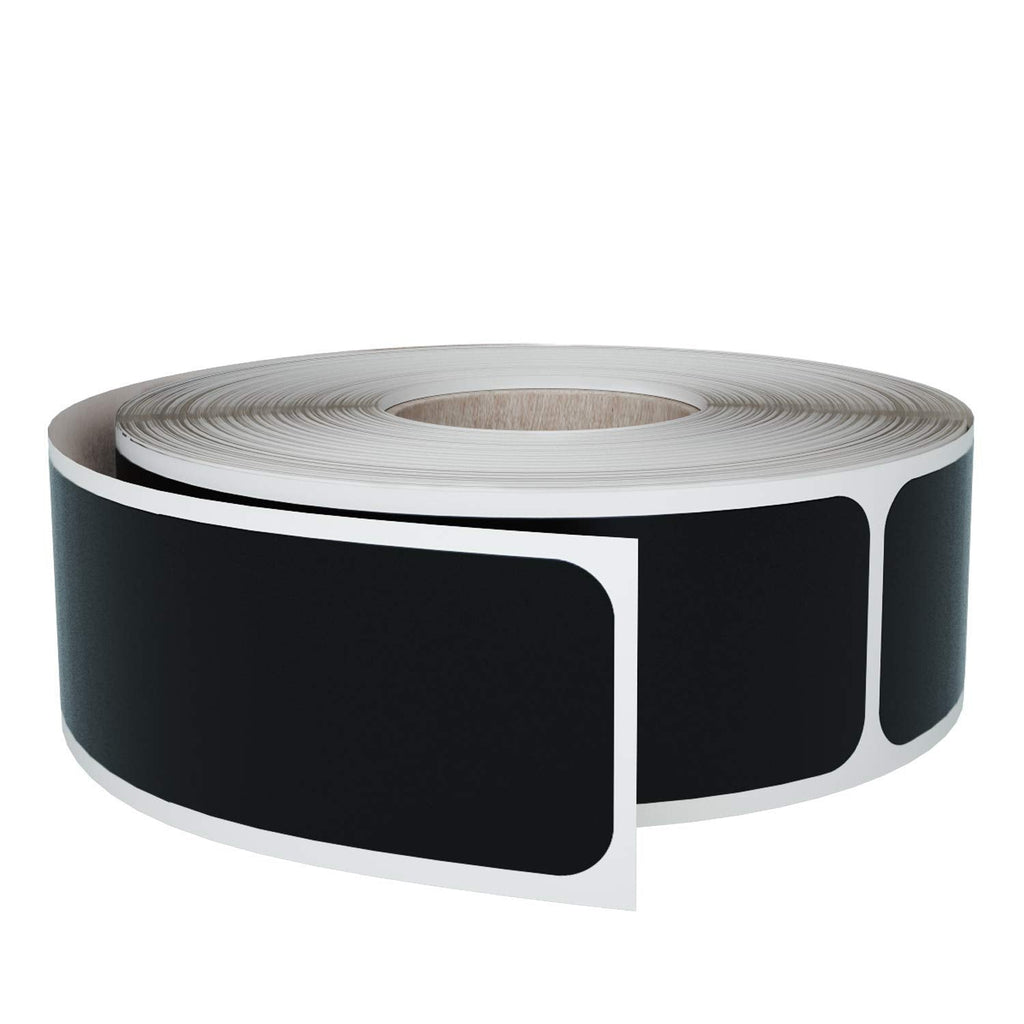 Royal Green Black Rectangular Label Rolls, 2 Sizes, 1.57 x 1 and 3x1 inch. 2 Rolls Total Decorative Stickers for All-Purpose Use - 750 Pack