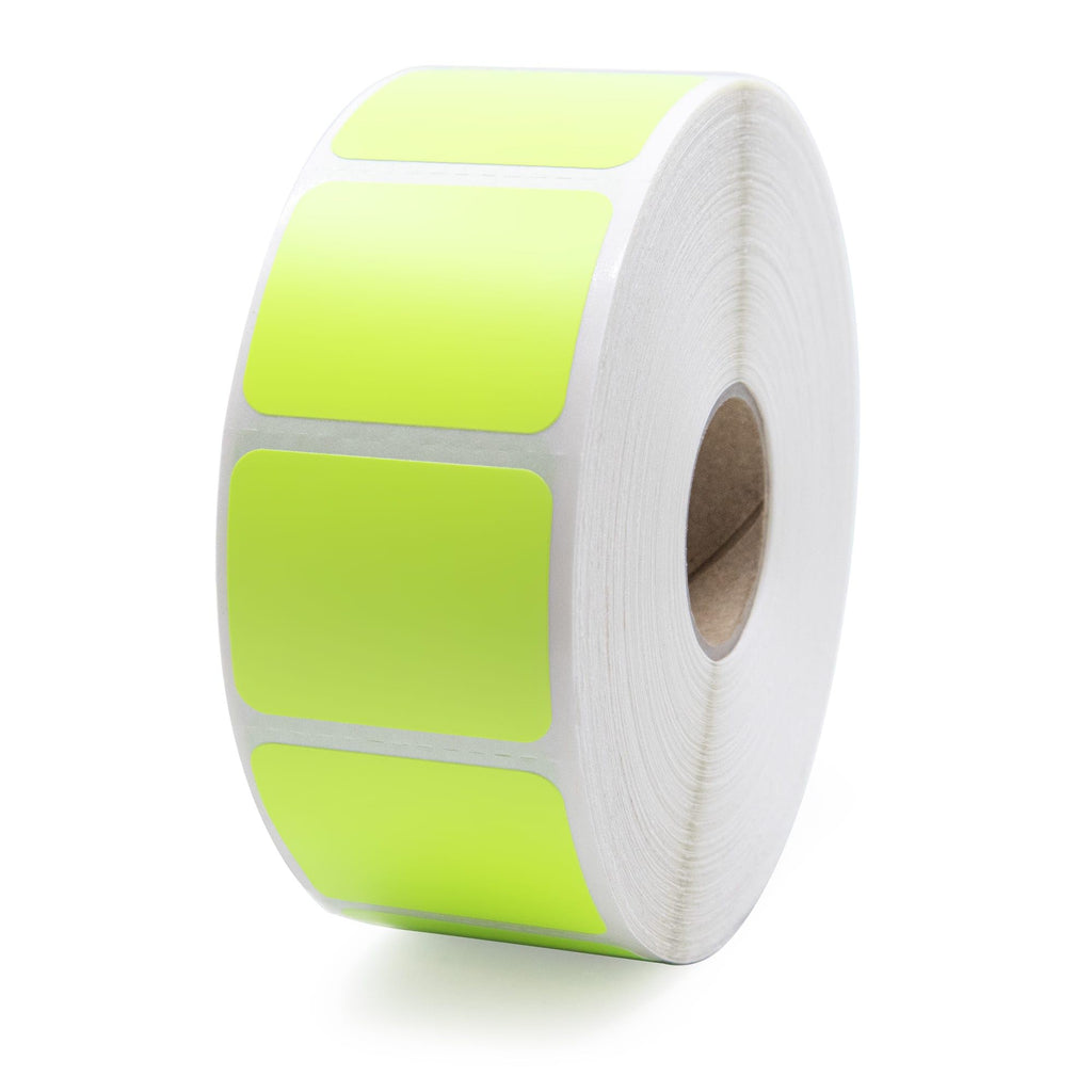 Zebra green UPC stickers, 1.25 x 1 inch pricemarker labels from Labelvalue, with zebra stripe design on white background.