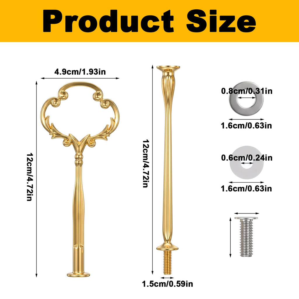 3 Tier Cake Stand Hardware Kit, Flower Cupcake Dessert Plate
