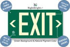 UL 924 Photoluminescent Exit Sign, Green, Pack of 2