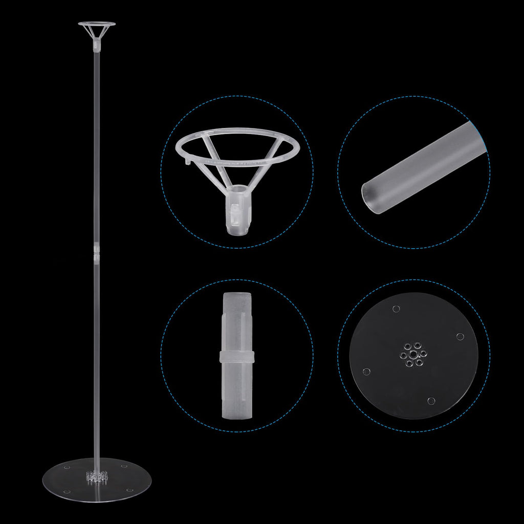 PATIKIL 4 Sets Balloon Stands for Table 27.5inch Balloon Sticks with Base