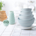 Plus tard 16-Piece Pyrex Bowl Stacker Rings, 2 Display Sets