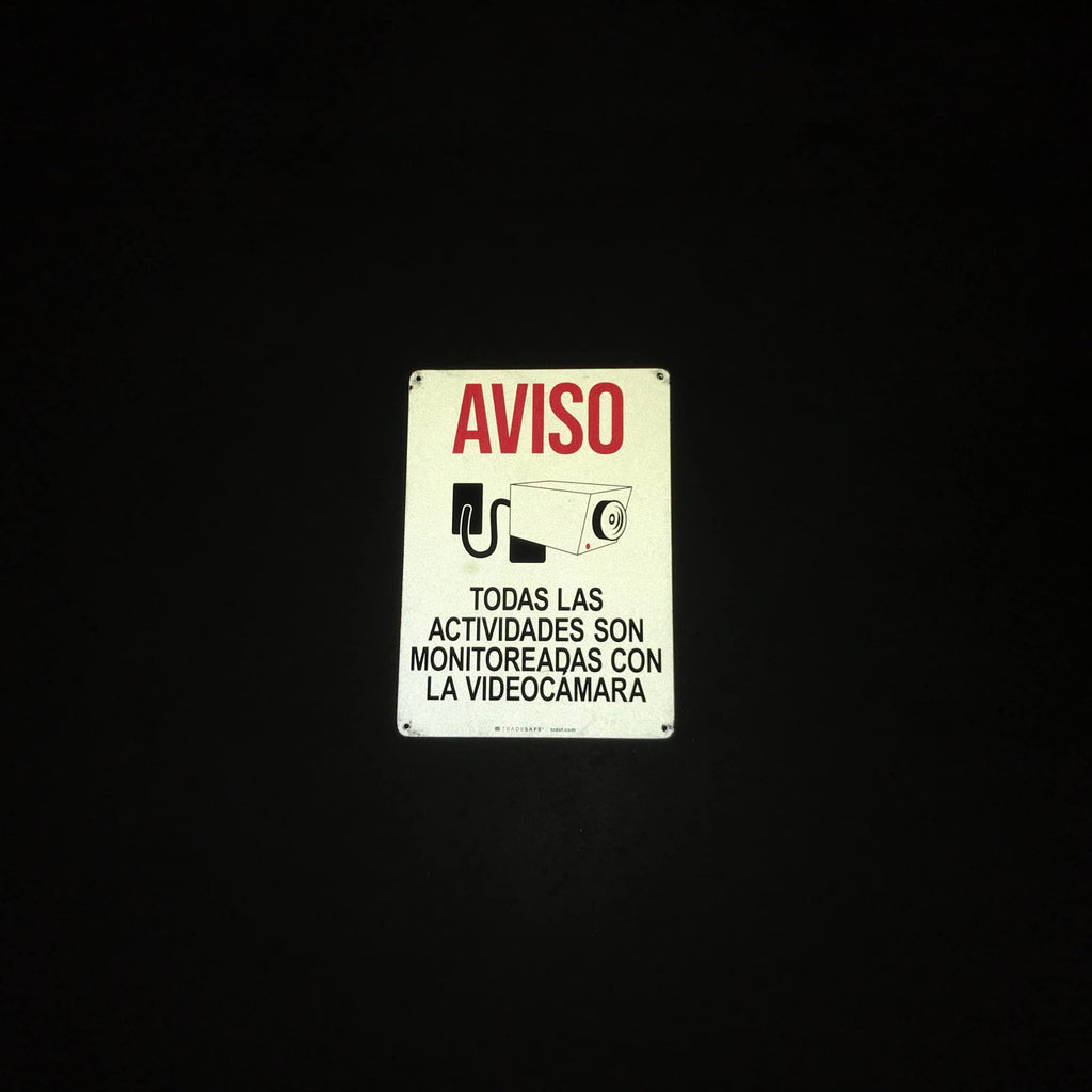 TRADESAFE Spanish All Activities Monitored By Video Camera Sign Aviso Monitoreadas Con La Videocámara