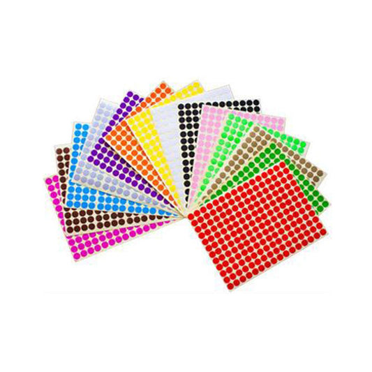 Lasenersm 14 Sheets (2688 Pcs) Essential Oil Bottle Cap Labels Stickers - Multi-Colored Round Stickers - 10mm Diameter - Waterproof & Oilproof - Printable & Handwritten - Assorted Colors