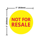 Top label Not for Resale Labels for Retail Store,2 Inch Inventory Stickers,500 Pcs Per Roll (Pack of 2) 2 inch (Pack of 2)