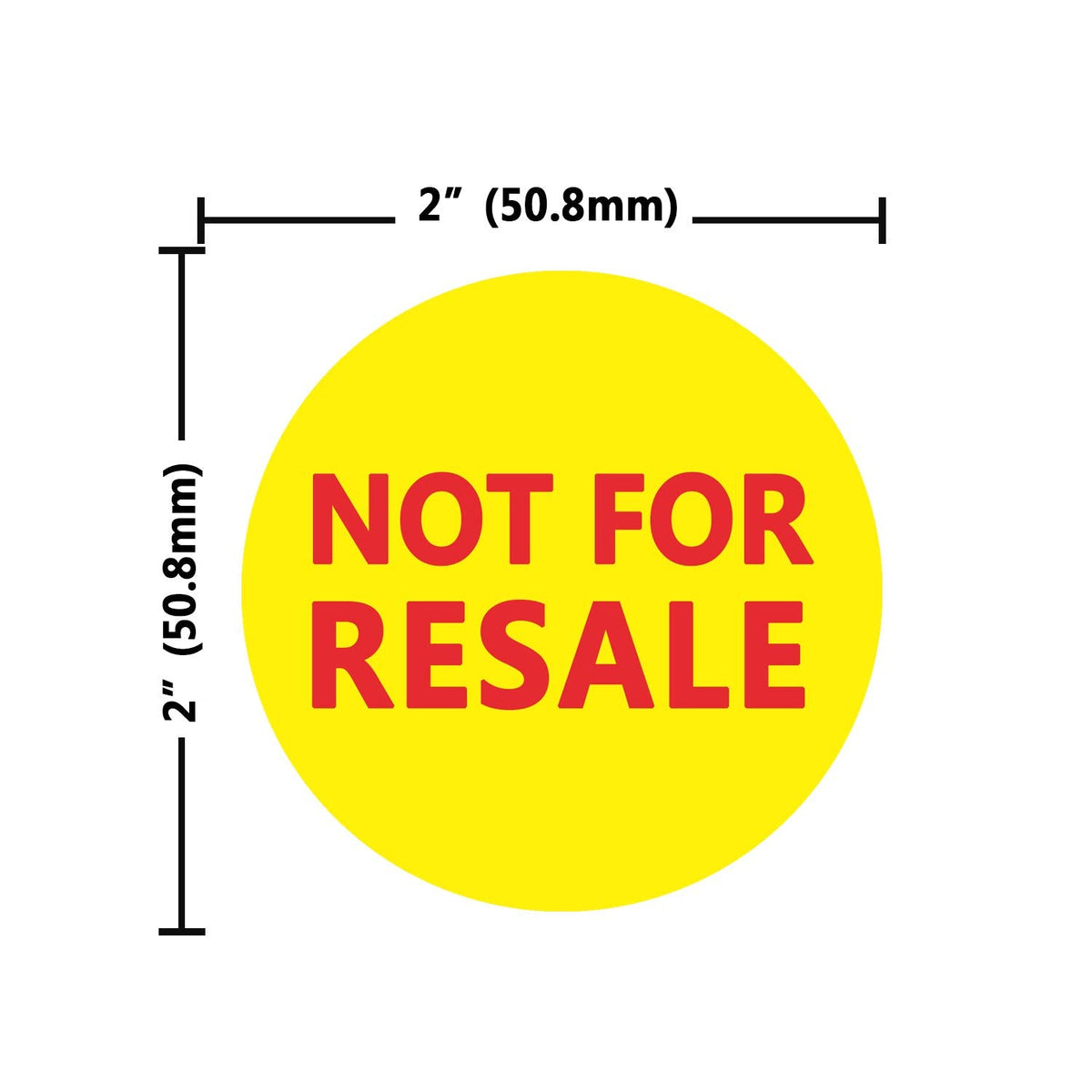 Top label Not for Resale Labels for Retail Store,2 Inch Inventory Stickers,500 Pcs Per Roll (Pack of 2) 2 inch (Pack of 2)