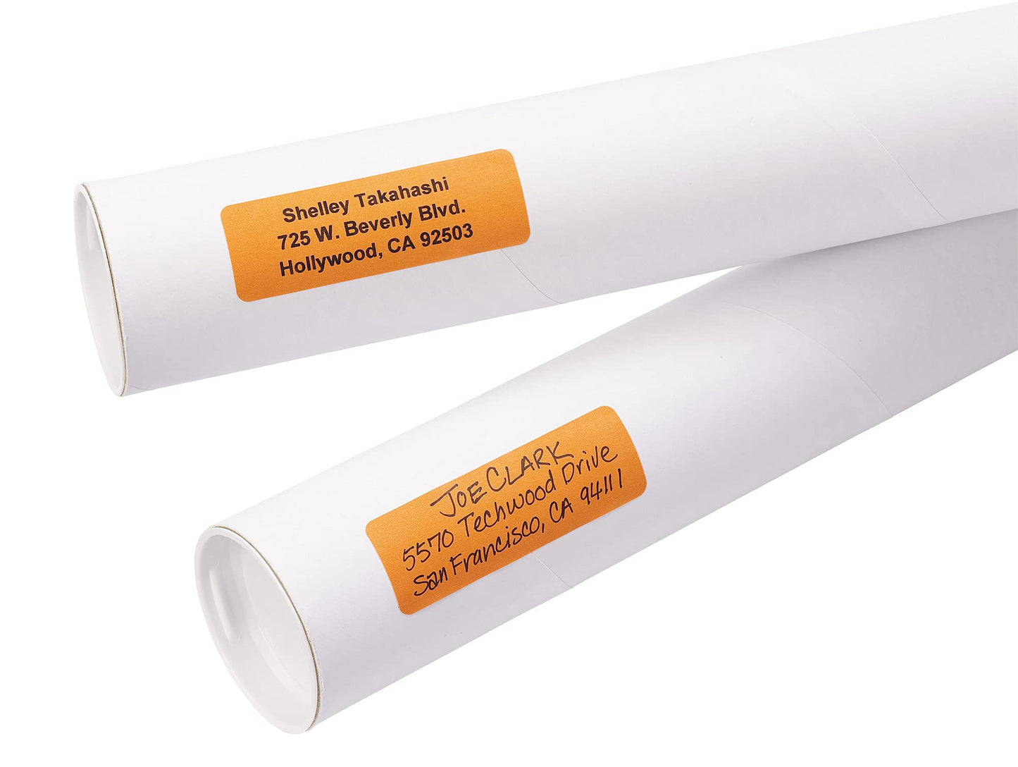 Avery Self-Adhesive Removable Labels, 1 x 3 Inches, Orange Neon, 200 per Pack (05477)