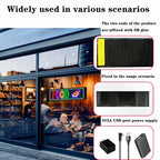 Large Custom LED Sign, Jumbotron Devil Eyes for Truck Social Windshield 23''x5''