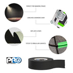 1" Width ProTapes Pro Gaff Premium Matte Cloth Gaffer's Tape Bundle - 1 Black 55 Yard Roll, 1 White 55 Yard Roll
