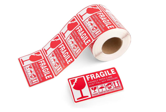 Fragile Label Stickers Handle with Care 3 x 5 Inch 500 Permanent Adhesive Fragile Stickers for Shipping Moving Glass Fragile Labels (1 Roll, 500 Labels)