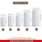 uxcell Set of 5 Cylinder Spandex Stand Cover White S/M/L/XL/XXL