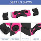 Pink DEKEones razor blade scraper with double-edged blades and paint scraping tool for glass, decals, stickers, and adhesive removal.