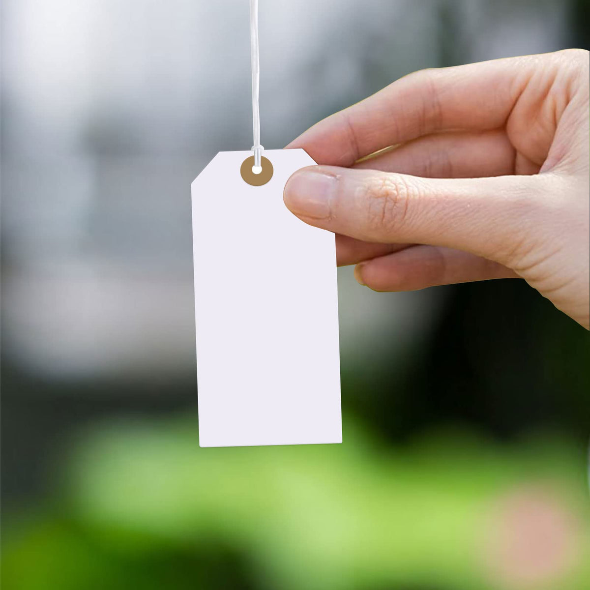White Tags with String Attached,200 Pcs Large Marking Tags Paper White 200