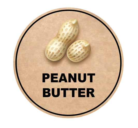 1.5 inch 300 PCS Peanut Butter Label Waterproof Removable Stickers
