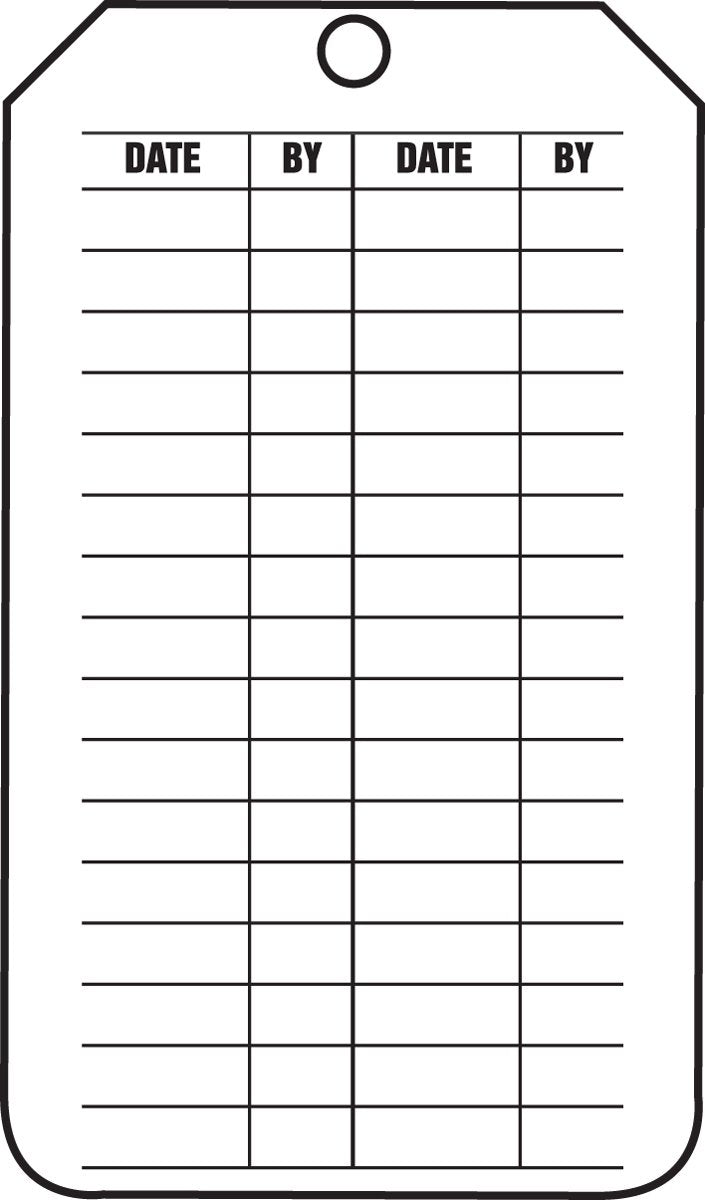AccuformNMC 25 "Emergency Shower and Eyewash Test Record Cardstock Mini