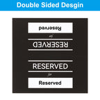 PATIKIL 40 Pack Reserved Table Signs, Double Sided Seating Name Cards Tables Tent Blank Card for Wedding Restaurant Party Event Foodservice, Black